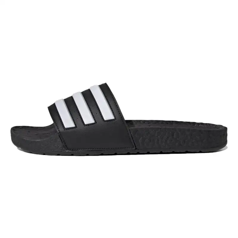 adidas Adilette Boost Slides Schwarz Weiß Streifen Sneakers Schuhe FY8154