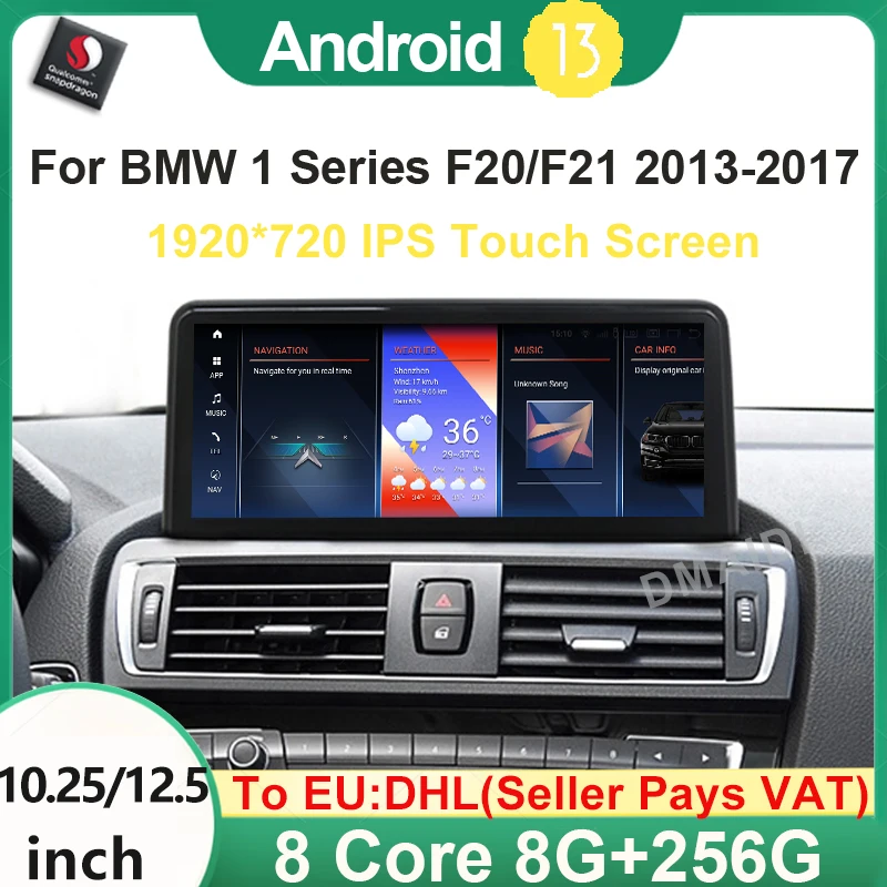 

Touch Screen Car Radio Carplay For BMW 1 Series F20 F21 2013-2017 Qualcomm BT WIFI Auto GPS Navi Multimedia Player Headunit 4G