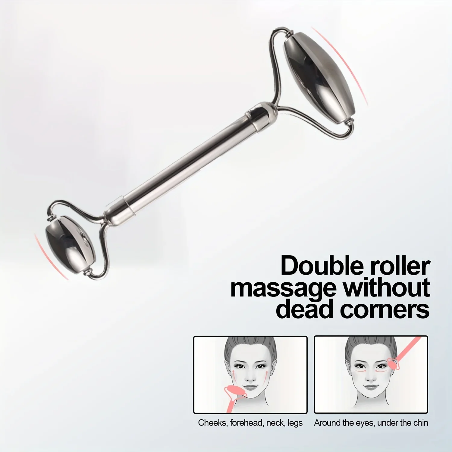 3in1 Stainless Steel Ice Face Roller & Gua Sha Facial Skincare Tool Kit Face Lifting Facial Treatment Reduce Acne Skin Care Tool