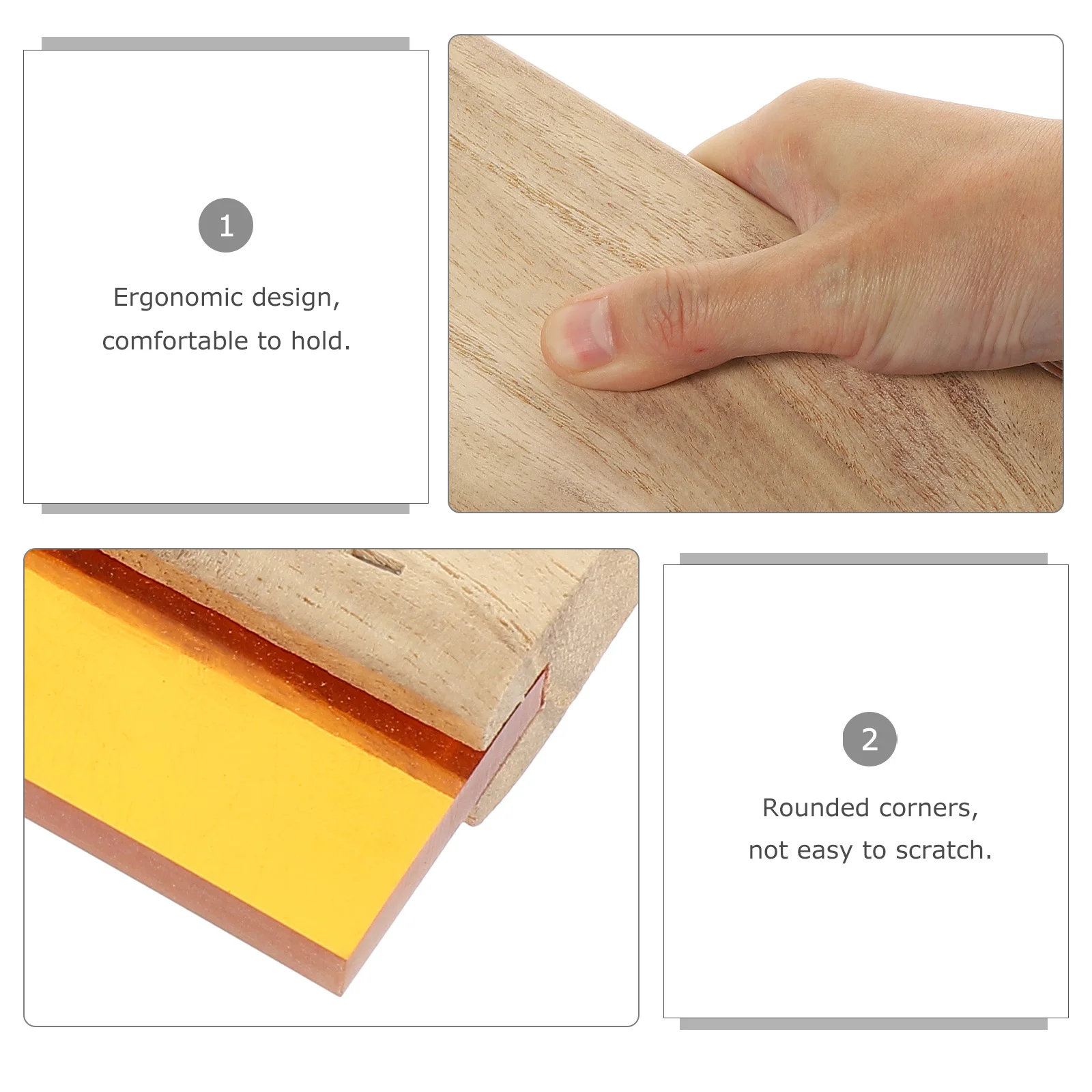 

Squeegee Screen Printing Scraper Wood Handle Ink Rubber Durable Home Diy T-Shirt Bag Textile Tool Flat Hand Machine