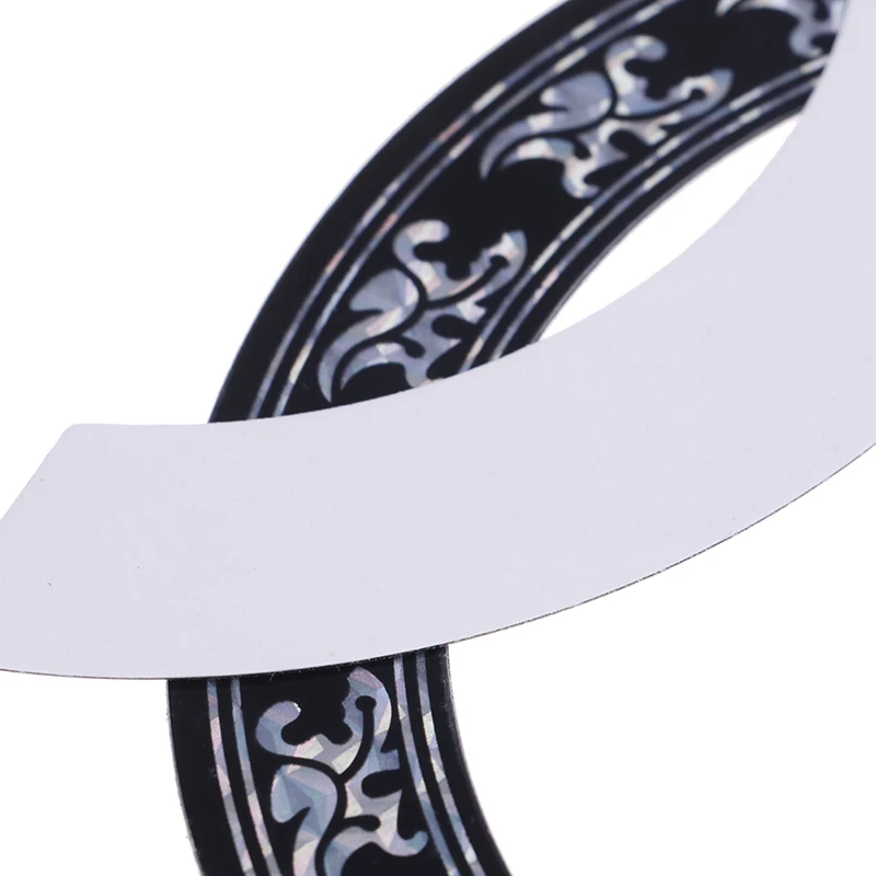 Flower Sound Hole Decorative Panel Sound Hole Sound Hole Rose Decal Sticker For Acoustic Classical Guitar Parts Black+Silver