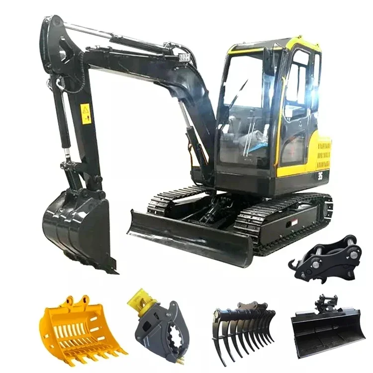 EPA/EURO 5 Mini Excavator 1ton 2t 3.5Ton Used Mini Digger Excavator Home Farm Garden Use Cabin Bagger for Sale