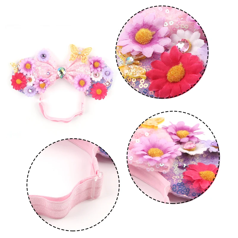 2026 Neues Haarband mit verstellbaren elastischen Mausohren, Cartoon-Maus, Nylon-Haarband für Erwachsene, Kinder-Haaraccessoires, Festival, Reise, Party, DIY – Detail 3