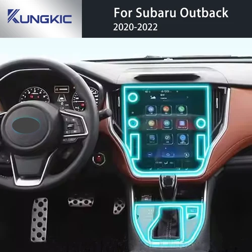 Imagen 2 del producto Película protectora de TPU para Subaru Outback 2020 2021 2022, pegatina de reparación transparente antiarañazos para consola central interior de coche