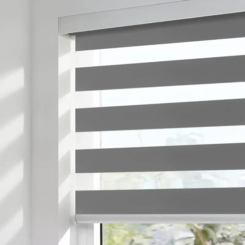 ظلال لاسلكية مخصصة من المصنع، خيارات ألوان متعددة، دليل سلامة الأطفال والحيوانات الأليفة، ستائر زيبرا اللاسلكية الربيعية للنوافذ #1
