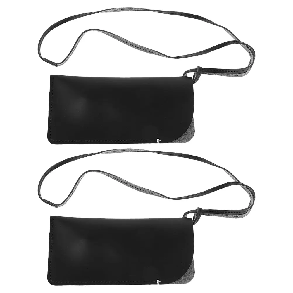 

2Pcs Sunglasses Organizer Pouch Hanging Strap Portable Eyeglass Holder Protective Travel Case Scratch Proof for Men Women