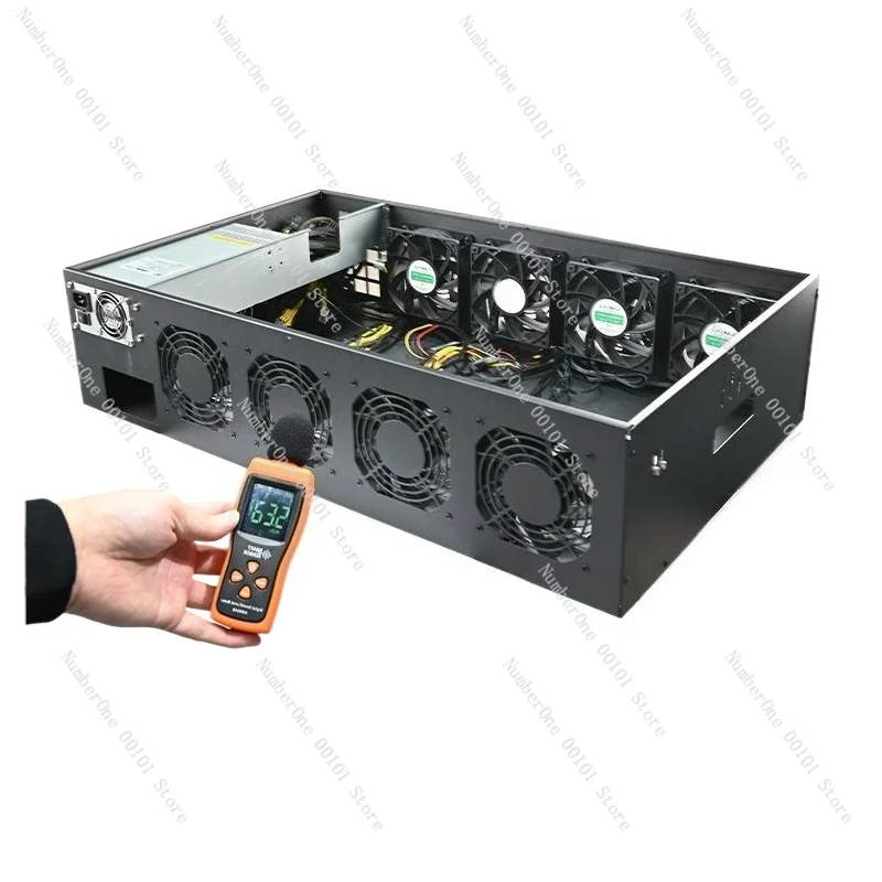 8 card chassis directly plugged into the silent platform quasi-system graphics card server 70 pitch fan adjustable speed model