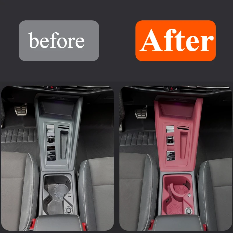 For VW Golf 8 2021-2025: Static Cling Silicone Gear Panel Mat - No Adhesive Installation​ Interior Trim Accessories