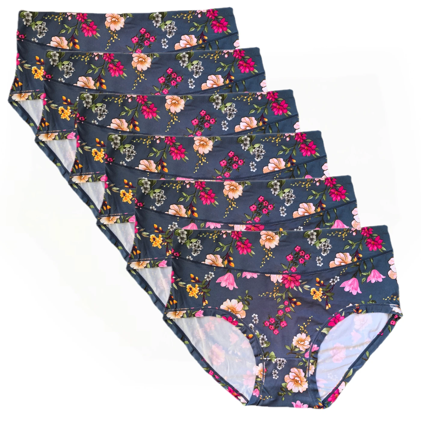 Floral Women\'s Underpants,Plus Size Women\'s Briefs,Flower Print Female Panties,Modal Woman Underwear Panti,Middle Waist Panty