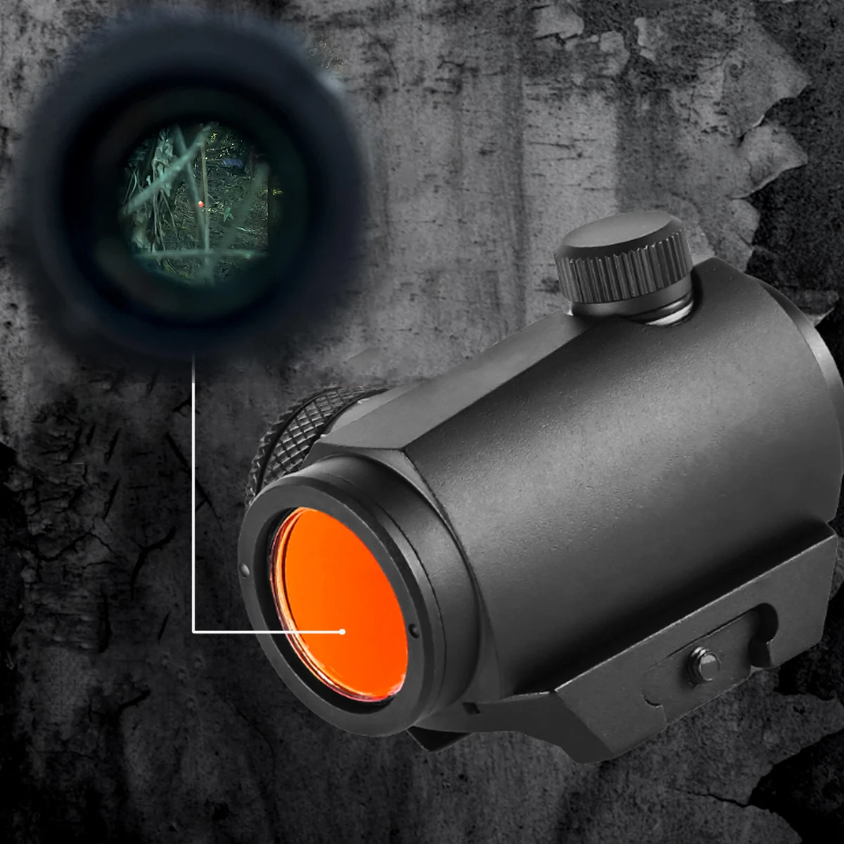 Tactical Holographic Sight 1x20 Base Fast Bird Hunting Mirror Airgun Hunting High-transparency Red Film Red Dot Telescope