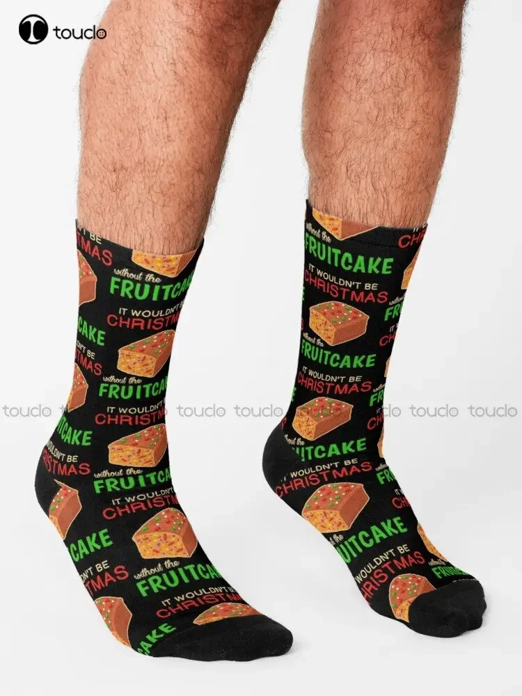 Funny It Wouldn’T Be Christmas Fruitcake Graphic Socks Sock Personalized Custom Unisex Adult Teen Youth Socks 360° Digital Print