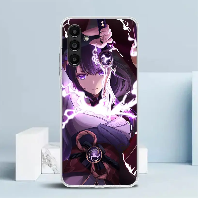 Raiden Shogun Genshin Impact Phone Case For Samsung Galaxy A15 A14 A13 A12 A55 A54 A53 A52 A35 A34 A33 A32 A25 A24 A23 A22 A04S