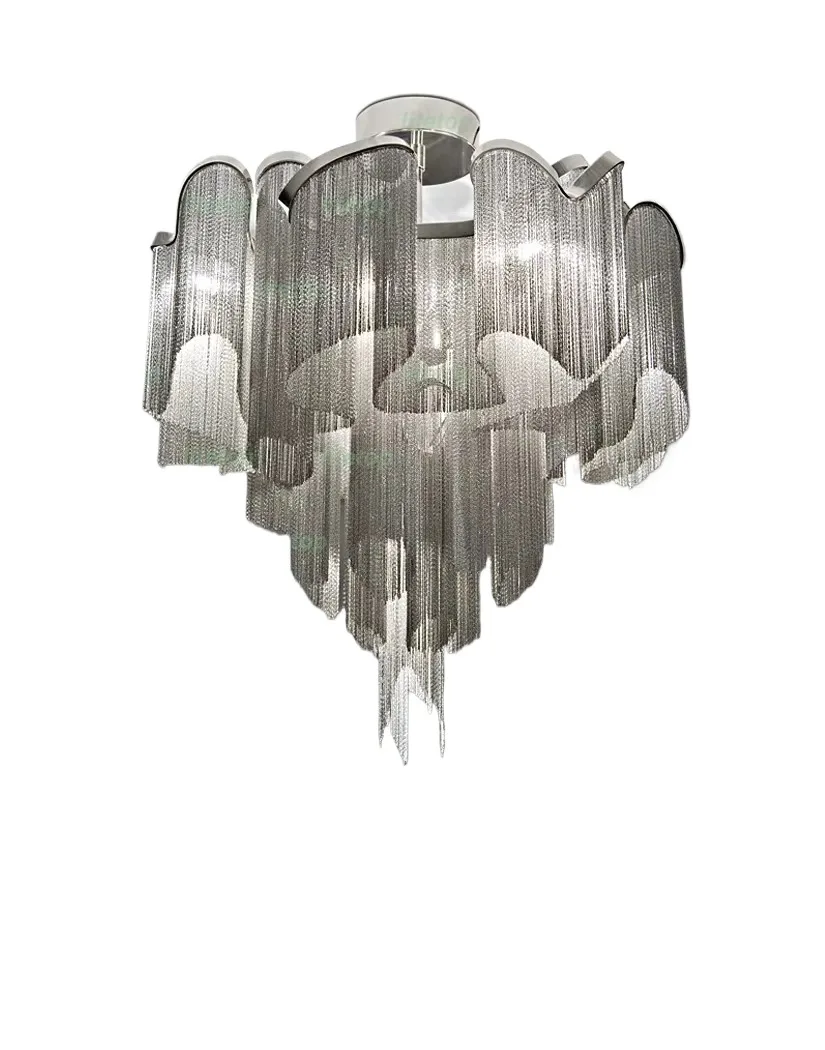 

modern iridescent ceiling lamp novelty aluminum chain lighting fixture stream ceiling light light project