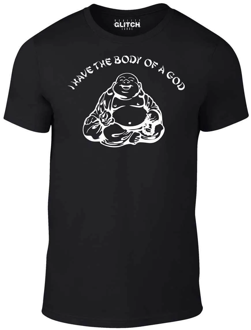 Reality Glitch Men'S Body Of A God Funny Buddah T Shirt