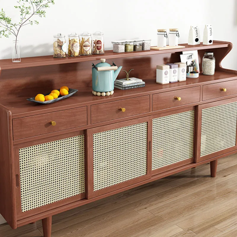 Italian Style Rattan Weaving Sideboards Living Room Designer Simplicity Sideboards Multifunctional Home Furniture Aparador HBSB