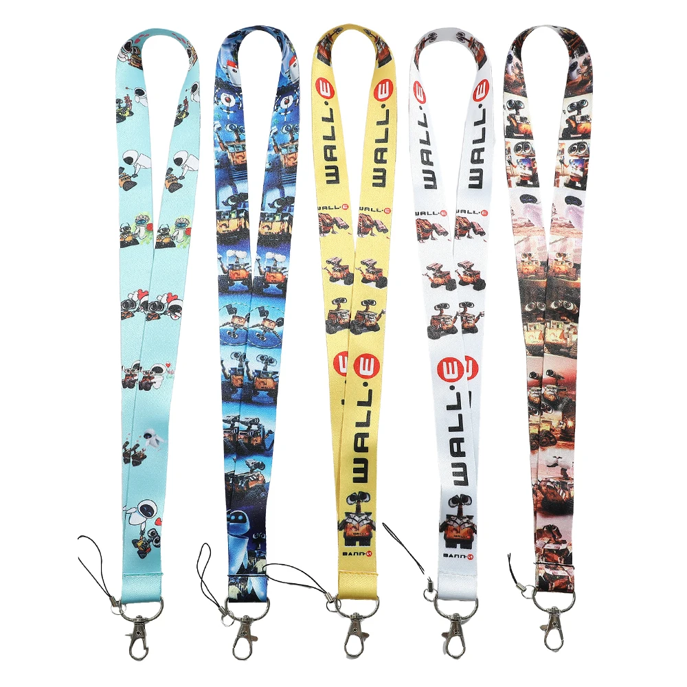 Fashion Disney WALL-E Cell Phone Lanyard Neck Lanyards for Keys ID Card Employee Card Holder ID Card lanyard Man Christmas Gifts