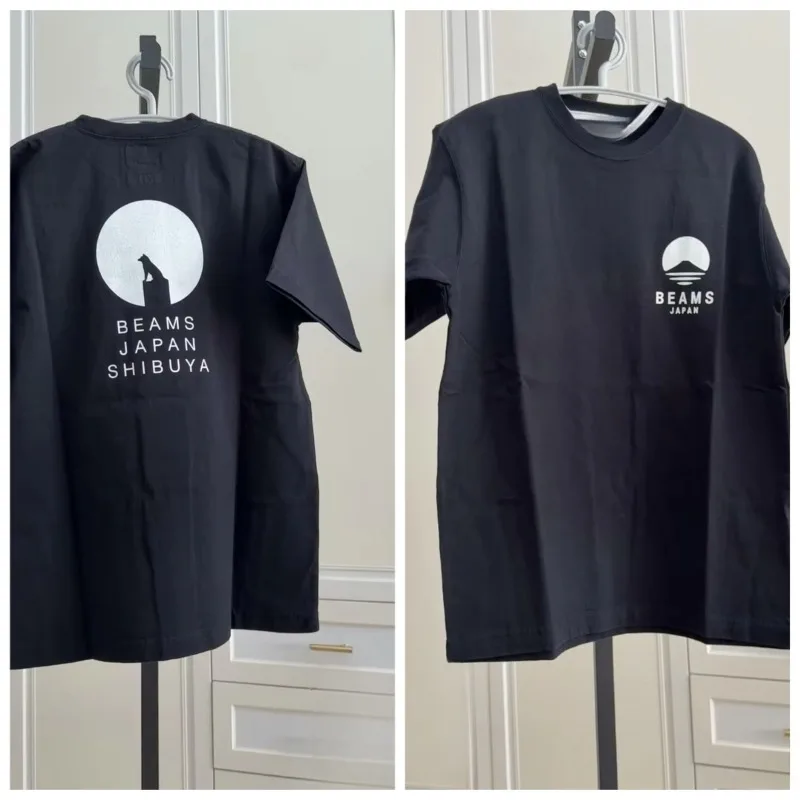 

2025 Luxury Brand Japan Mount Fuji Printed Couple Summer Casual Men's and Women's T-shirts Pure Trendy Short Sleeves Summer