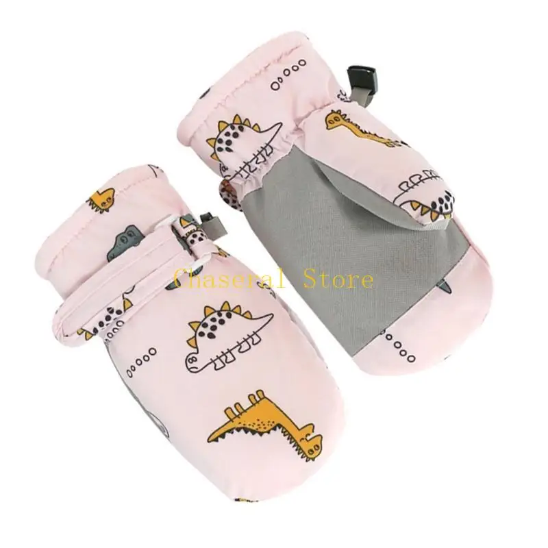 E7CE Windproof Ski Gloves Quick Drying Gloves Winter Warm Mittens Outdoor Riding Waterproof Toddlers Gloves for 6M-4T Kids