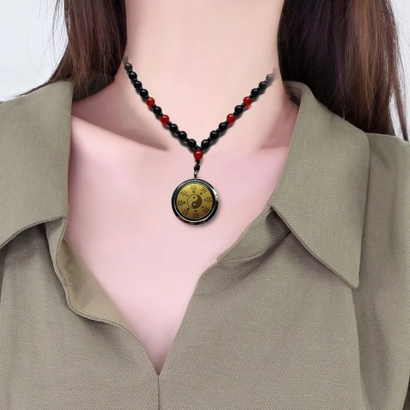 

Customized. Taichi 24K Metal Taichi Energy Necklace Ornament Haematite Care Ore Energy Pendant Factory