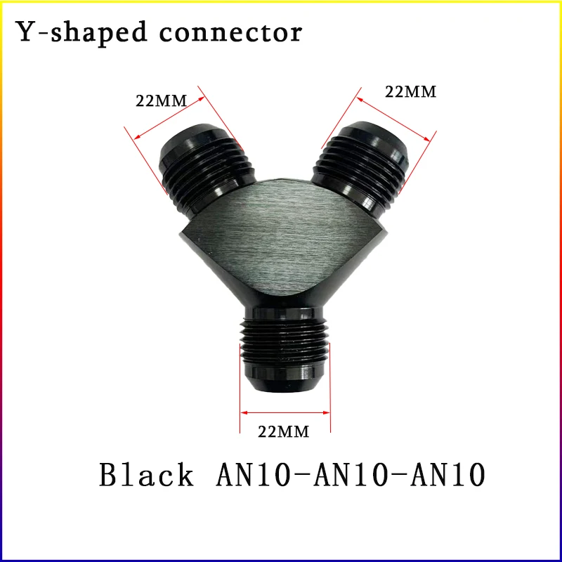 

3 Way Aluminum AN4 AN6 AN8 AN10 Y Adapter Block Male Thread Fuel Hose Fitting Adapters Y-type oil cooling adapter Oil Pipe Joint