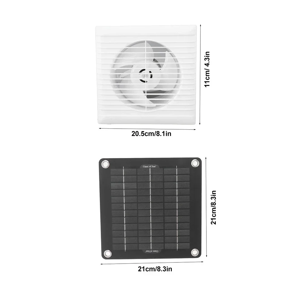 12V 30W Solar Panel Powered Fan Solar Energy Exhaust Fan For Dog Chicken Coop RV Solar Ventilation Fan Window Photovoltaic Panel