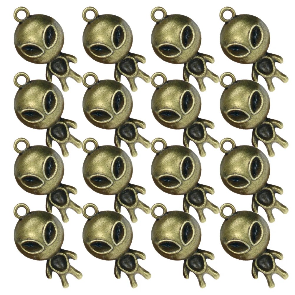 

30Pcs Alien Charms Alloy Metal Pendants DIY Jewelry Making Necklace Earrings Bracelets Craft Jewelry Charms Bulk