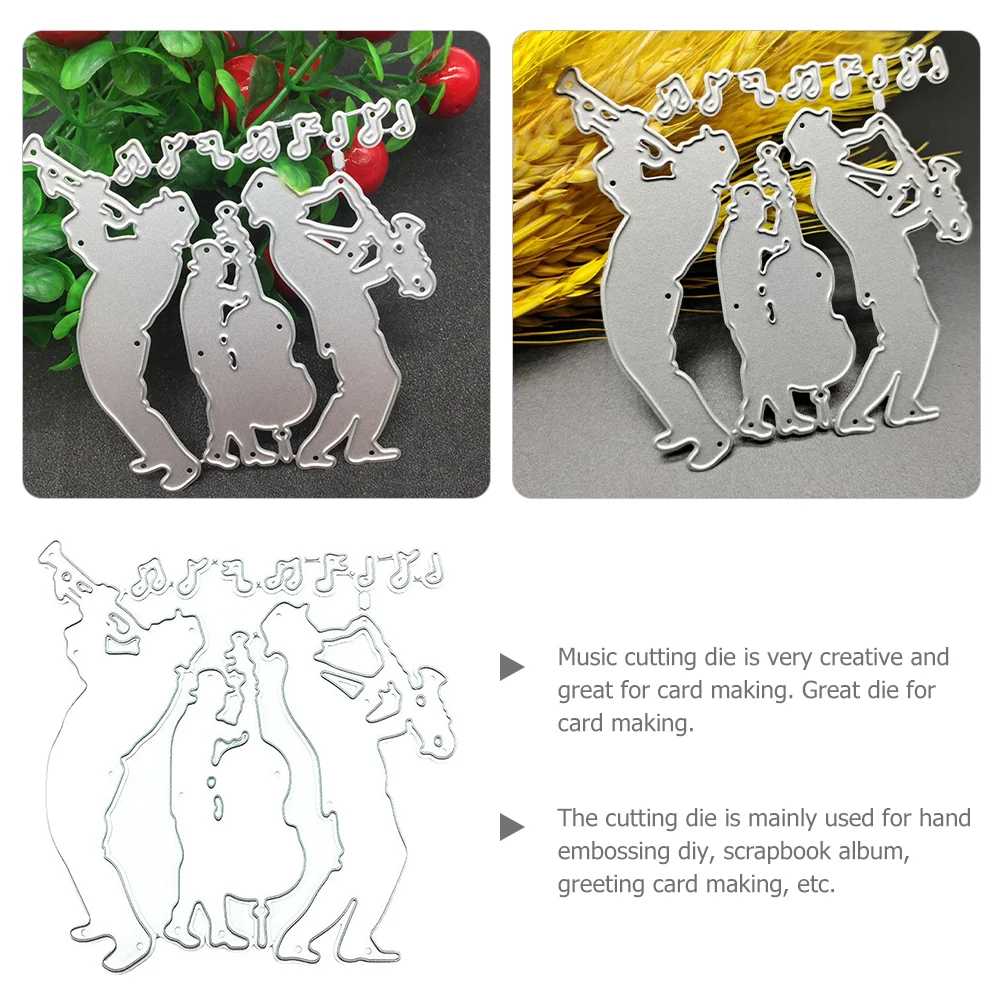 Handmade Paper Cutting Die DIY Music Instrument Cuts Card Album Embossing Metal Dies for Making Rust-resistant Musical Note