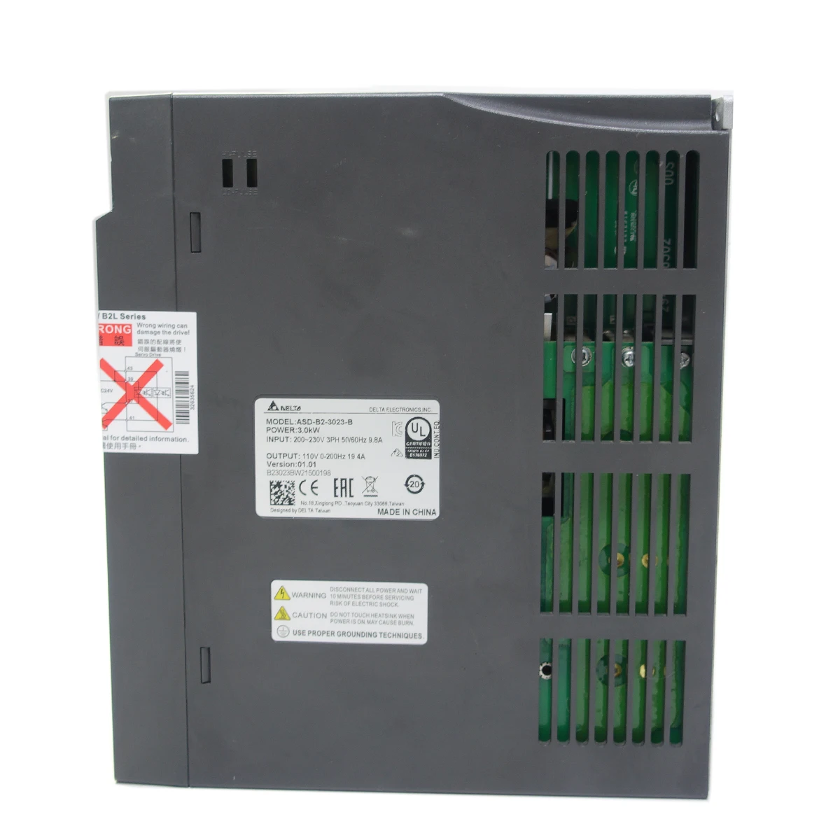 Delta-kit de Servomotor de 3kw, ECMA-F11830RS + ASD-B2-3023-B con cable de 3M, 1500rpm, 19,1 nm, 180mm
