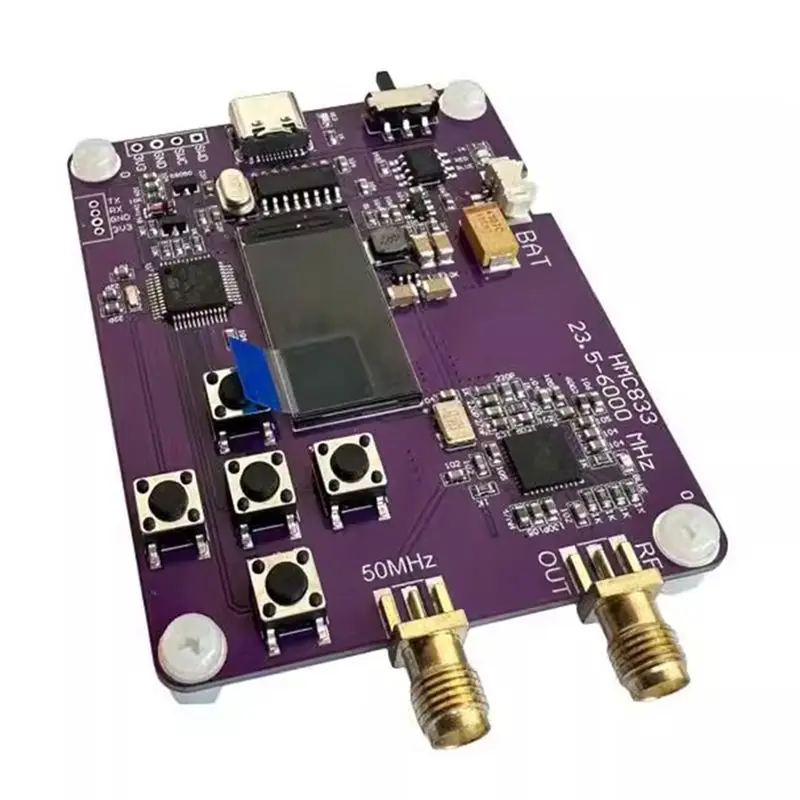 

Генератор радиочастотных сигналов AS94-HMC833 с OLED-дисплеем, источник радиочастотных сигналов 6 ГГц, передатчик