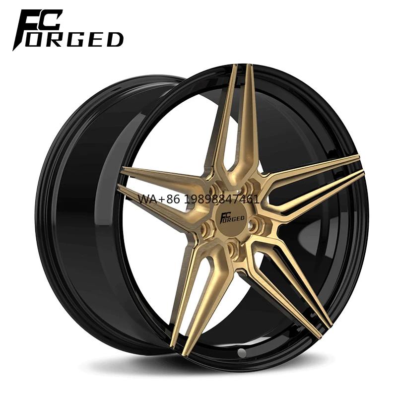 

FcForged Car Wheels Rims New Model Alloy Wheels 21 Inch 5x112*114.3*120 5 Spoke Forged Wheels 2 Piece