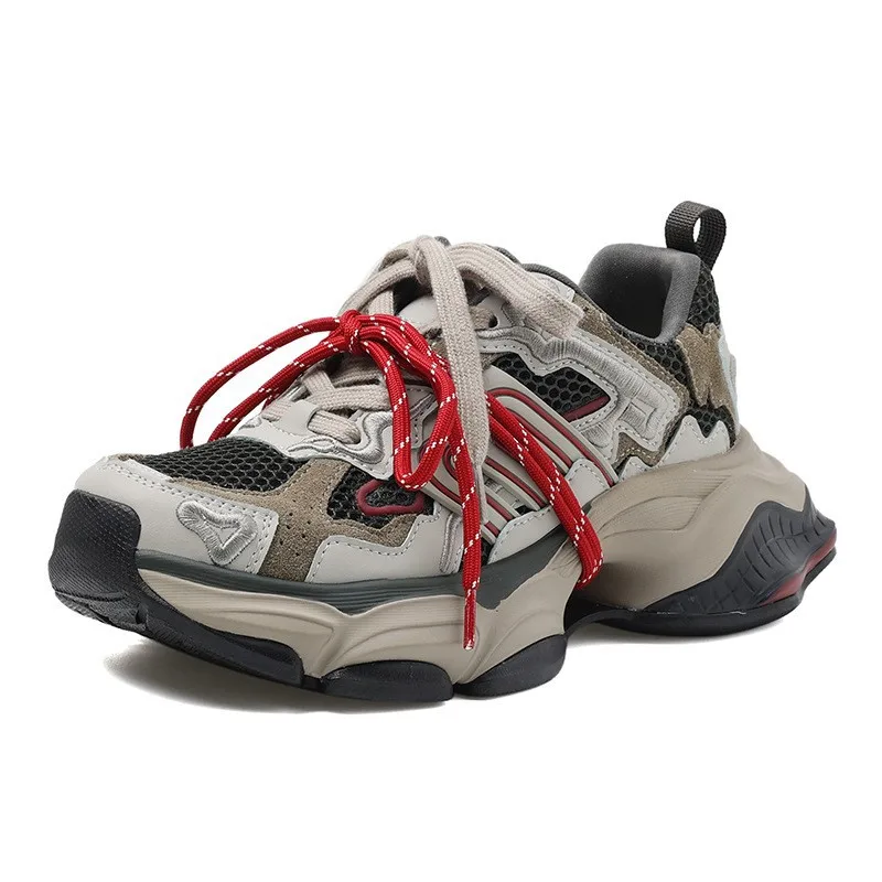 

Trendy straps thick sole comfortable dad shoes bow tie sneakers breathable casual women's shoes