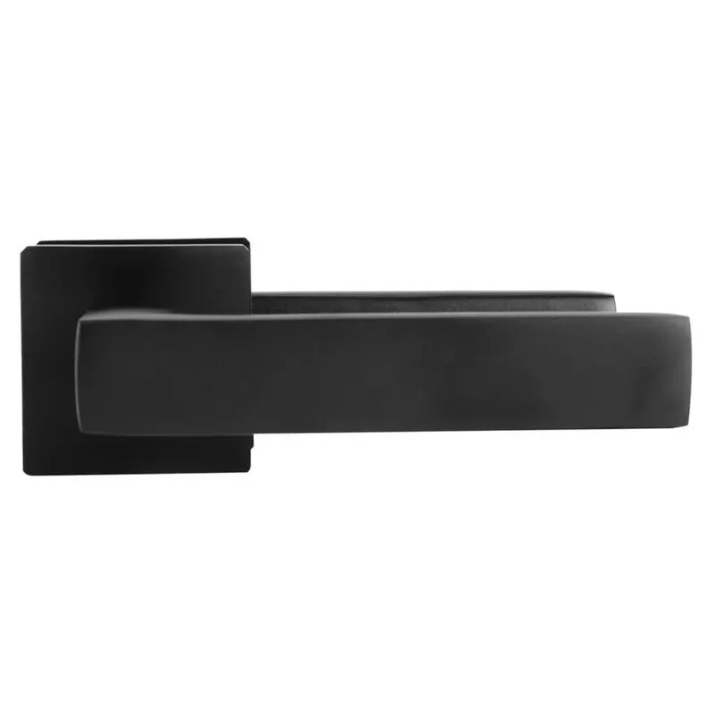Simple Black Door Lock Cylinder Lever Handle Set Adjustable Left Right Home Security Bedroom Living Room Mute Door Handle Lock