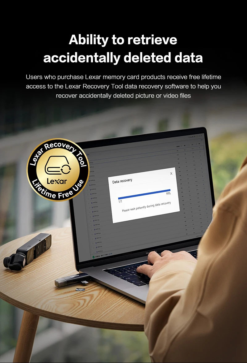 Lexar SILVER PLUS microSD-Karte SDXC UHS-I A2 V30 U3 205MB/s 1366X TF-Karte 64GB 128GB 256GB 512GB 1TB für DJI Drohne 4K Video – Detail 12