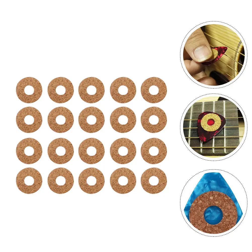 

20Pcs Anti-Slip Guitar Pick Grips Thin Wooden Pads Comfortable Durable Grip Guitar Supply for Live Shows and Jam Sessions