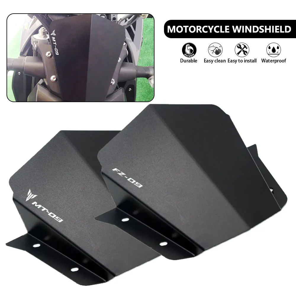 MT09 FZ09 Motorcycle Accessories Front Windshield Wind Deflectors Windscreens For YAMAHA MT-09 MT 09 FZ-09 FZ 09 2014 2015 2016