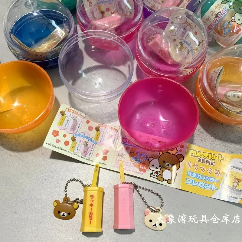 

Gashapon Capsule Toy Rilakkumas Pendant Keychain Cute Cartoon Little Bear Action Figures Model Toys Desktop Decoration Kids Gift