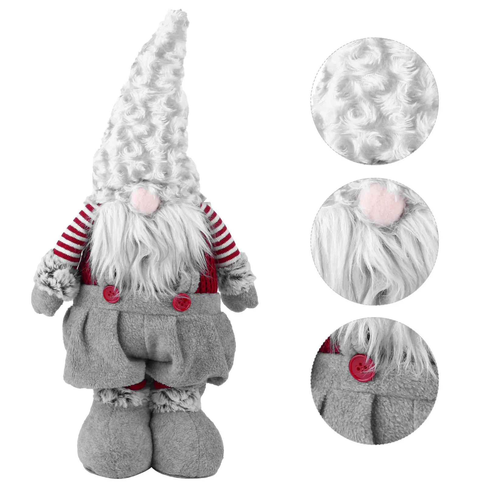 

Christmas Santa Gnome Ornament Handcrafted Home Protector Decorative Holiday Figure for Shelf Fireplace Tabletop