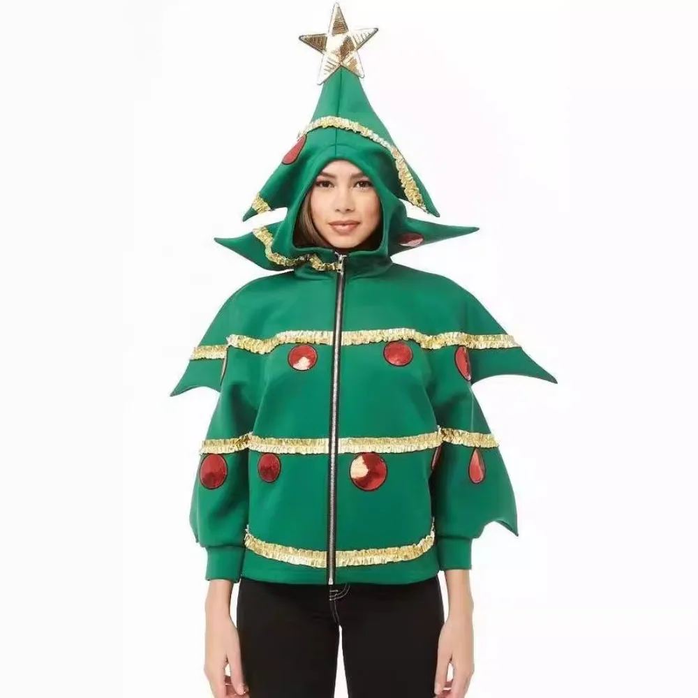 Choinka Bluzy Kostium Cosplay Przebranie Płaszcz dla dorosłych kobiet Xmas Halloween Karnawał Impreza Nowy Rok Ubrania Odgrywanie ról