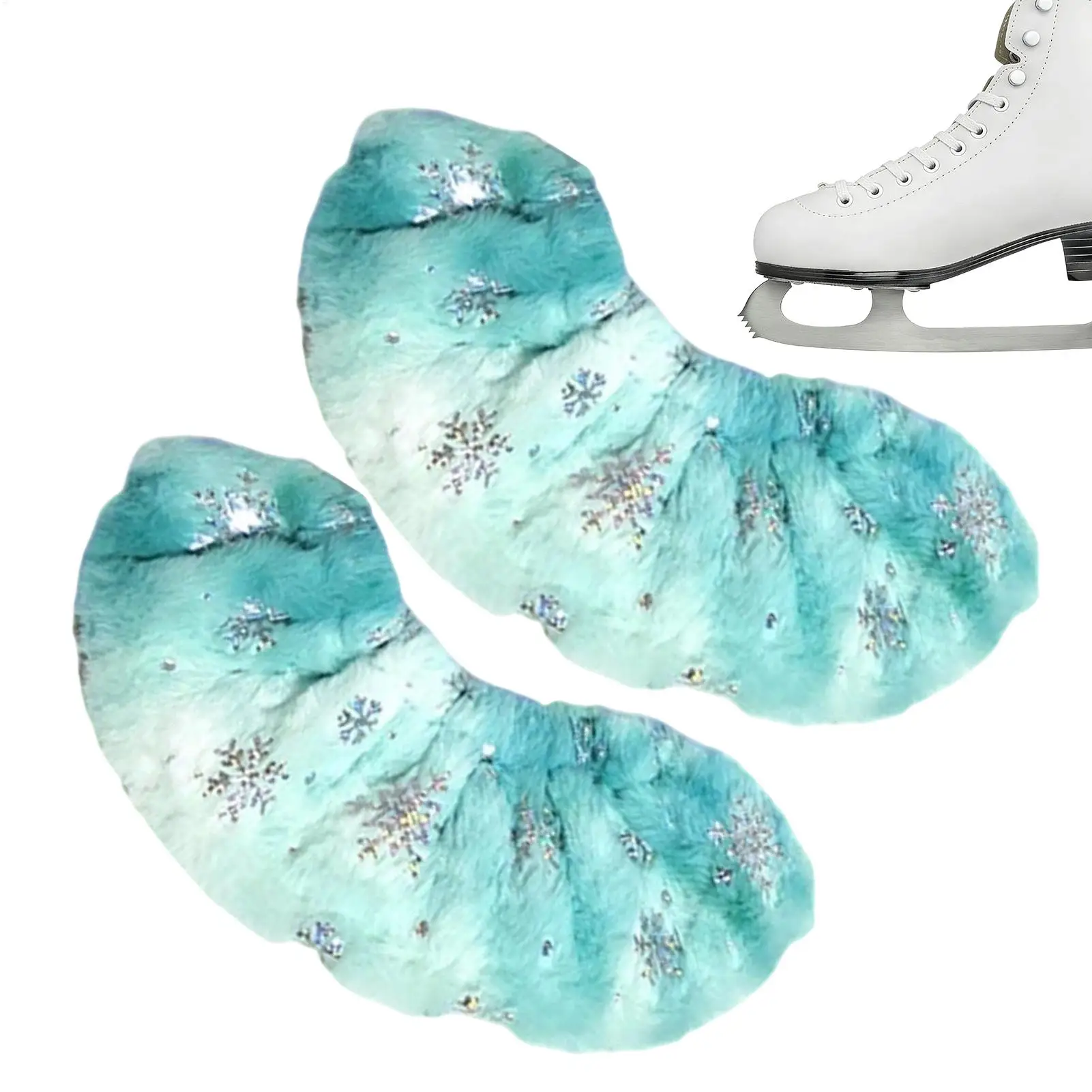 Ice Skate Guards Moisture-Wicking Soft Flannel Hockey Figure Accessories Figure Skate Guards for Boys Youth Women Men Adults view 2