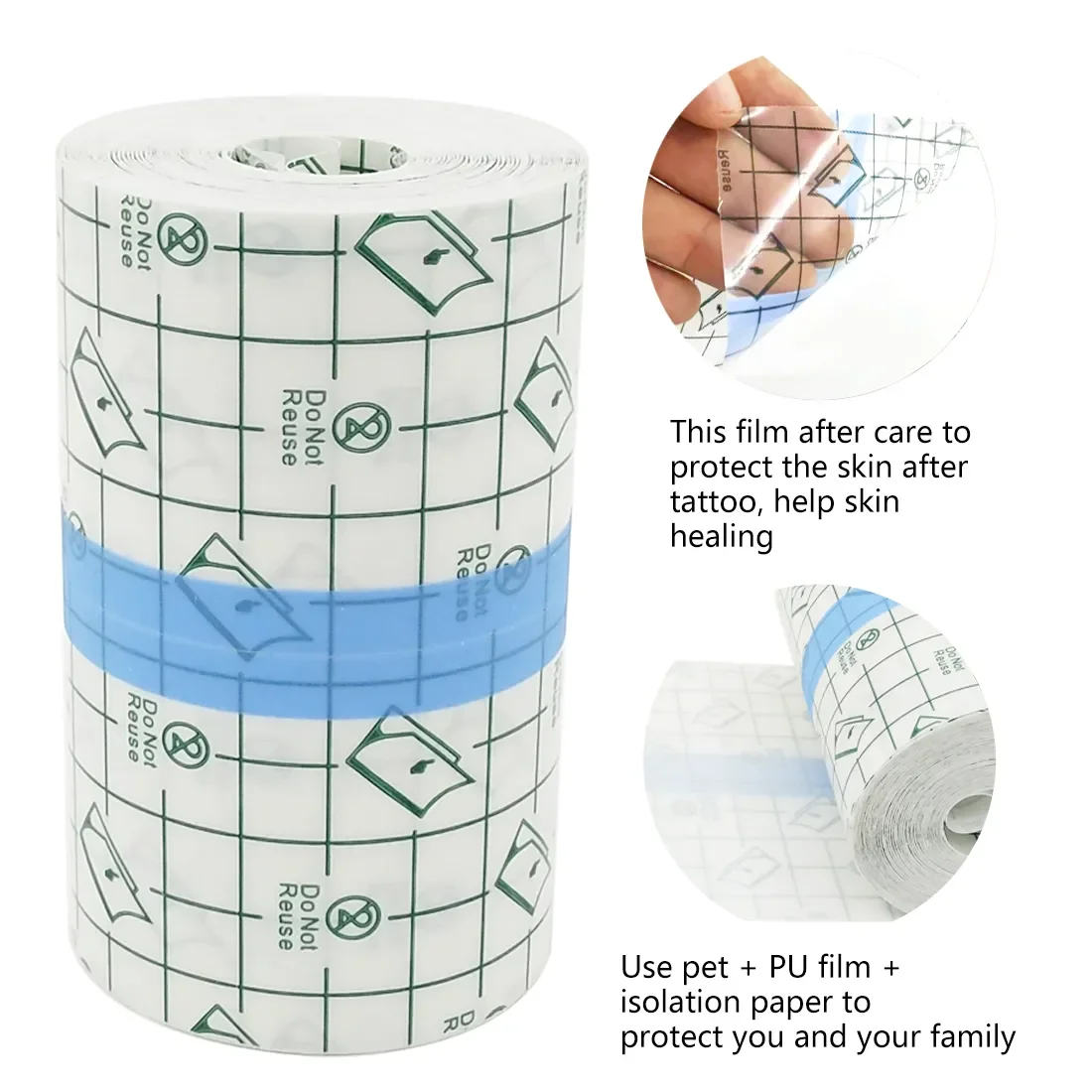 10m Waterproof Tattoo Film Aftercare Protective Skin Healing Tattoo Adhesive Bandage Repair Tattoo Accessories Supply Tape Roll