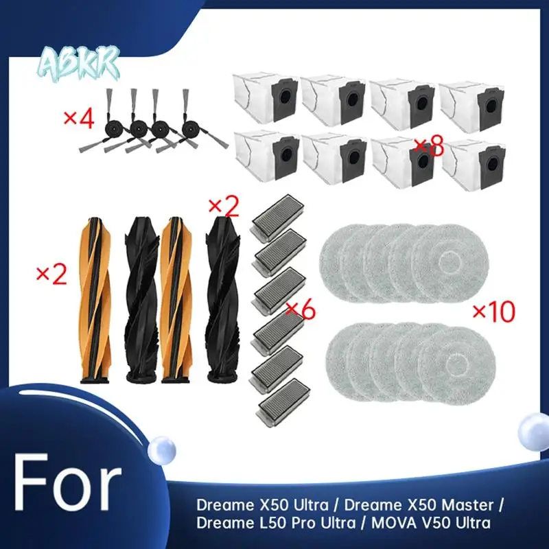 ABKR-32 Stück extrem langlebiges Staubsaugerzubehör für Dreame X50 Ultra / Dreame X50 Master / Dreame L50 Pro Ultra / MOVA V50 Ultra