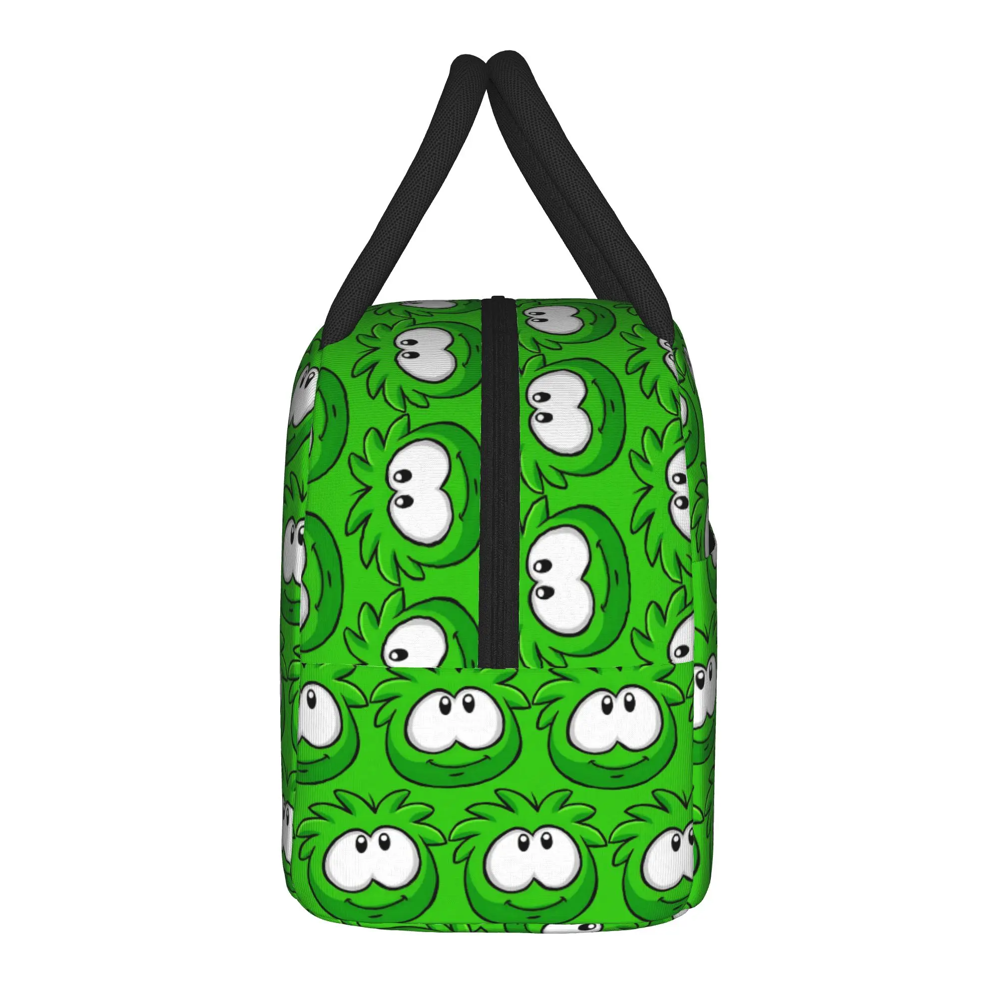 Green puffle Club Penguin Insulated Lunch Bag Leakproof  Meal Container Cooler Bag Tote Lunch Box School  Outdoor Men Women