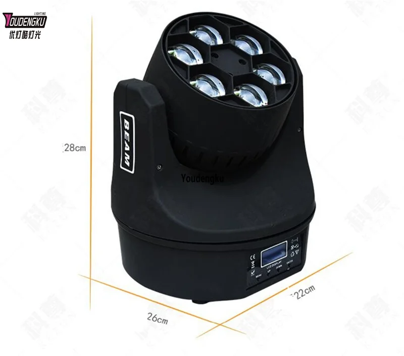 

6 pieces led beam six bee eye Mini 6x15W Led Wash 4in1 rgbw beam Moving Head Light For Stage Wedding Decoration