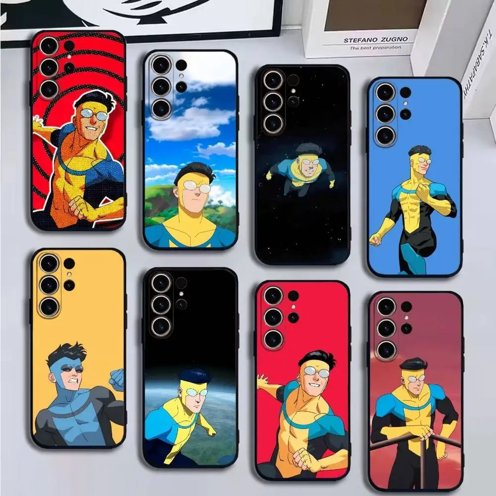 

Cartoon I-InvincibleS Phone Case For SamsungS25,24,21,22,23,30,Ultra,20,Plus,Fe,Lite,Note,10,9,Soft Black Cover