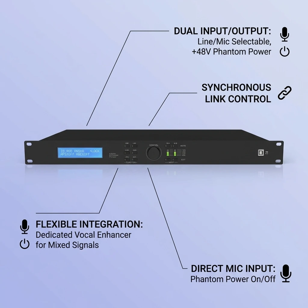 Digital Active Column Speaker Set 4ohm Stage Audio Mixer with Hi-Res Audio and App Control