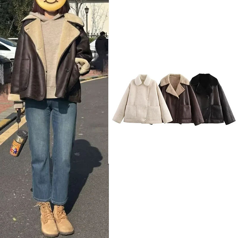 

2025 зимние новые женские куртки, модные теплые зимние пальто, женские шикарные свободные уличные куртки с длинными рукавами и джокерами, дорожные молодежные куртки