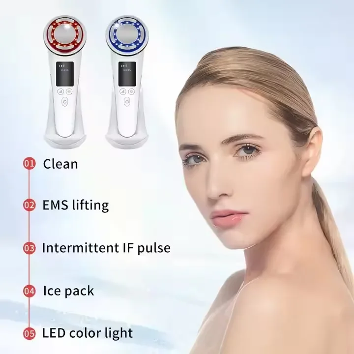 

Hot and Cool Facial Steamer Personal Collagen Stimulation Skin Firming Machine Juvenating Set Skin Care Pulse Beauty Instrument