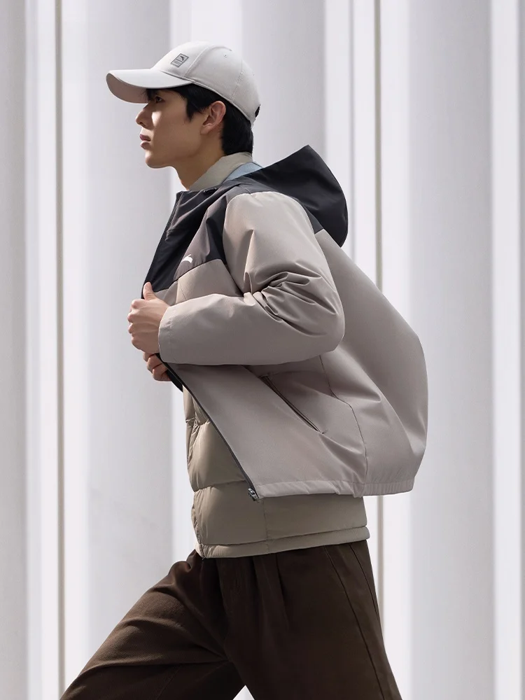 

Men's Winter Running Sportswear Waterproof Jaet down Inner Two-Piece Set Anti-Drip Outerwear Zipper Closure