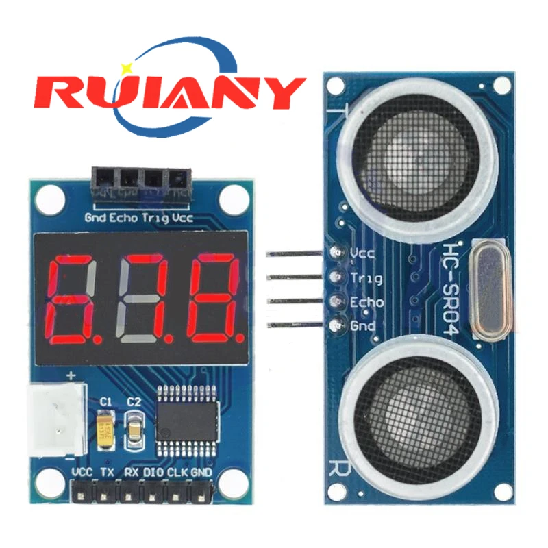 Sensor Ultrasonik SR04 HC-SR04 Modul Pengukuran Jarak Ultrasonik SR04 Papan Uji Detektor Gelombang Ultrasonik UNTUK Arduino