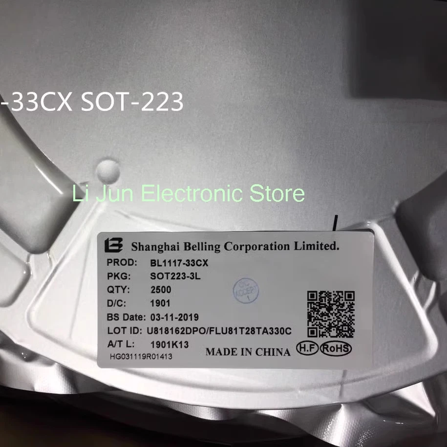 

BL1117-33CX SOT-223 3.3V voltage regulator chip 500piece